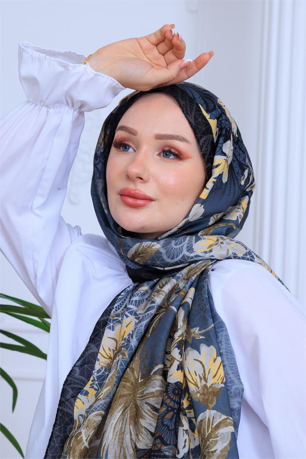 Gece Bahçesi Premium Dijital Soft Şal
