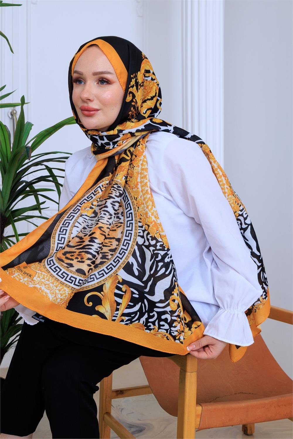 Saray Motif Premium Dijital Soft Şal