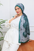 Zümrüt Paisley Premium Dijital Soft Şal