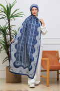 Lacivert Paisley Premium Dijital Soft Şal