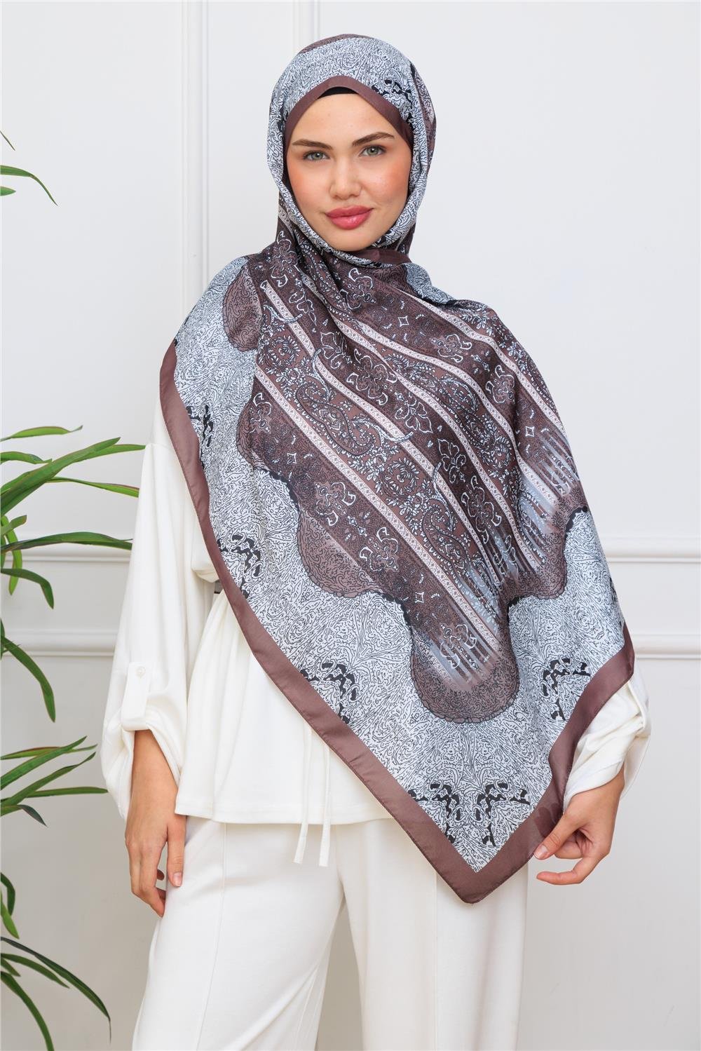 Vizon Paisley Premium Dijital Soft Şal
