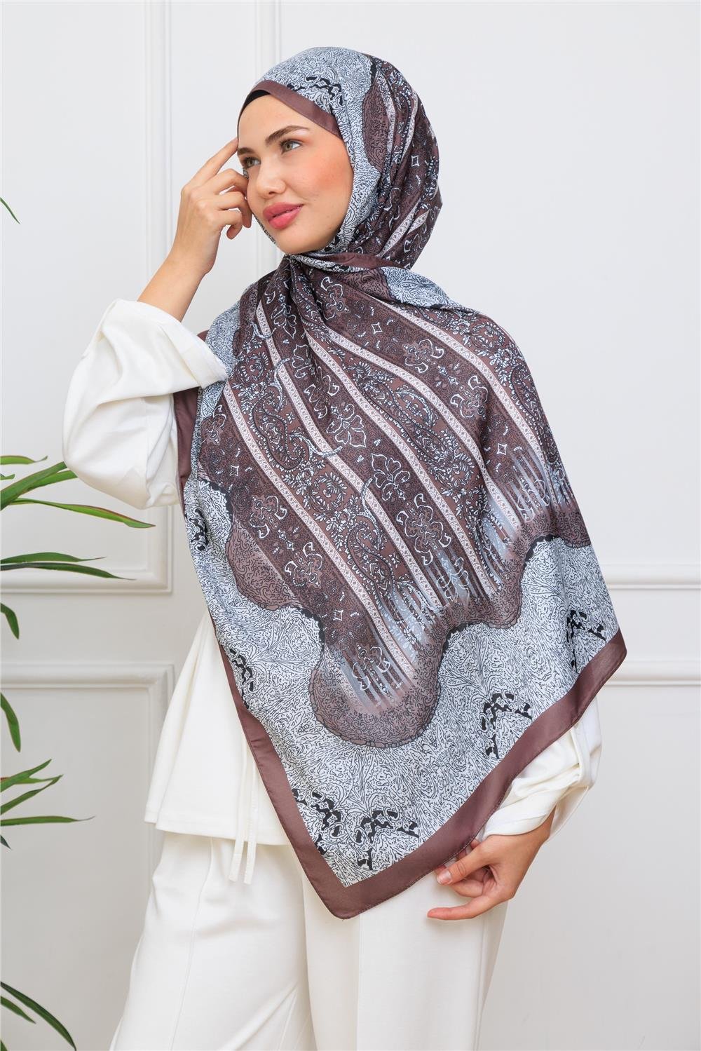 Vizon Paisley Premium Dijital Soft Şal
