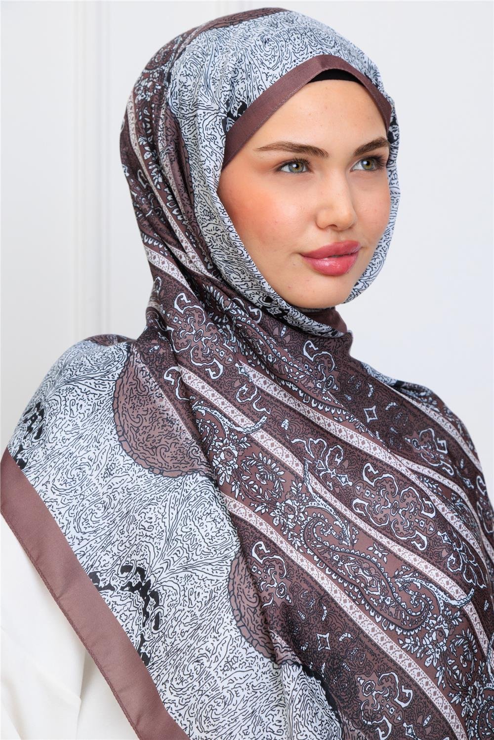 Vizon Paisley Premium Dijital Soft Şal