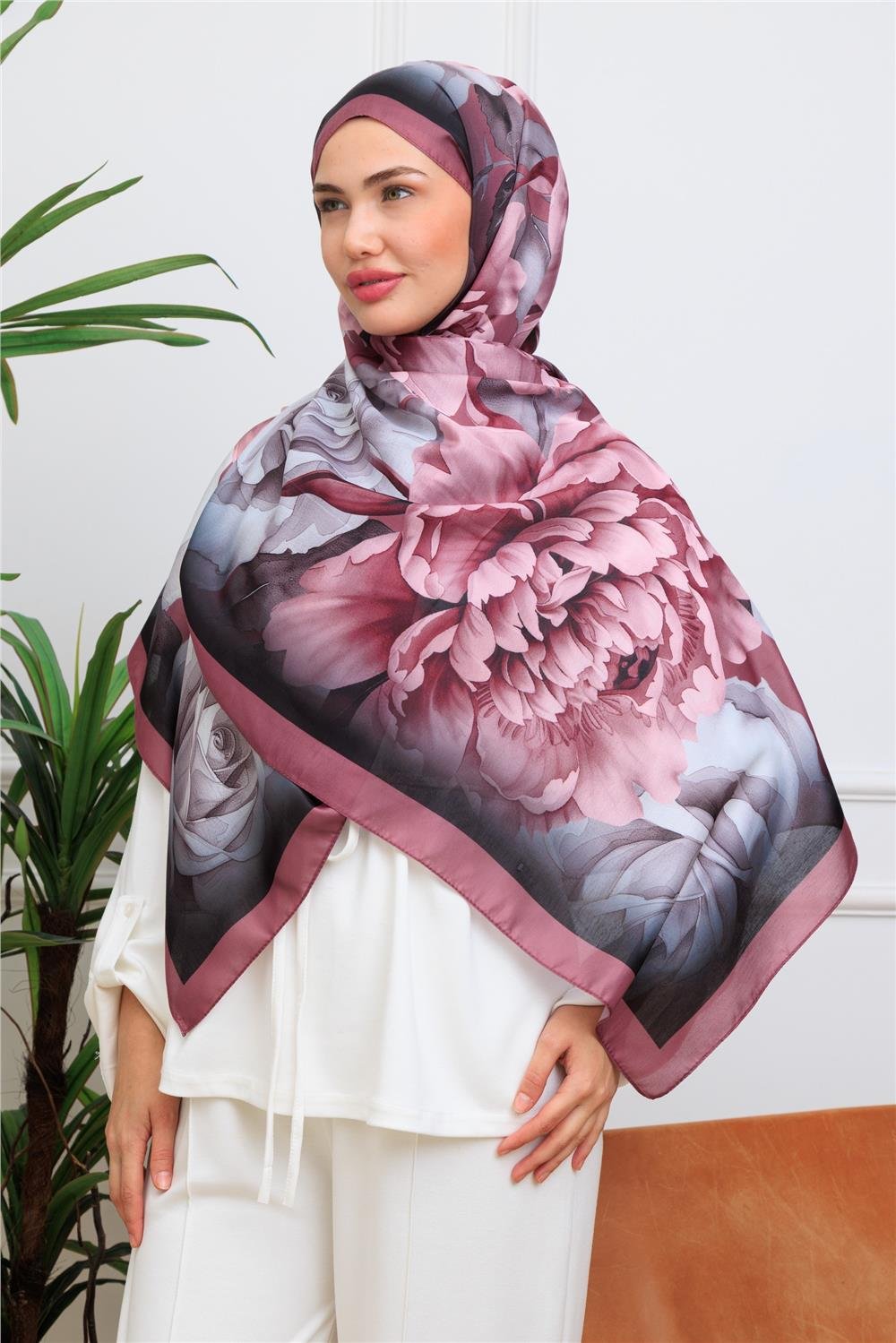 Gül Bahçesi Premium Dijital Soft Şal