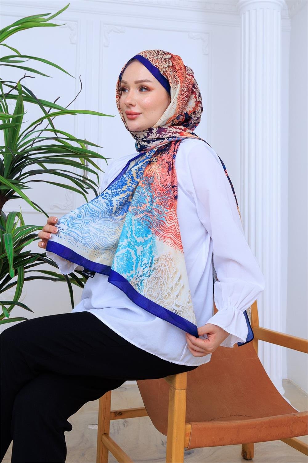 Akdeniz Esintisi Premium Dijital Soft Şal