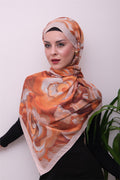 Floral Akrilik Desenli Premium Dijital Soft Şal