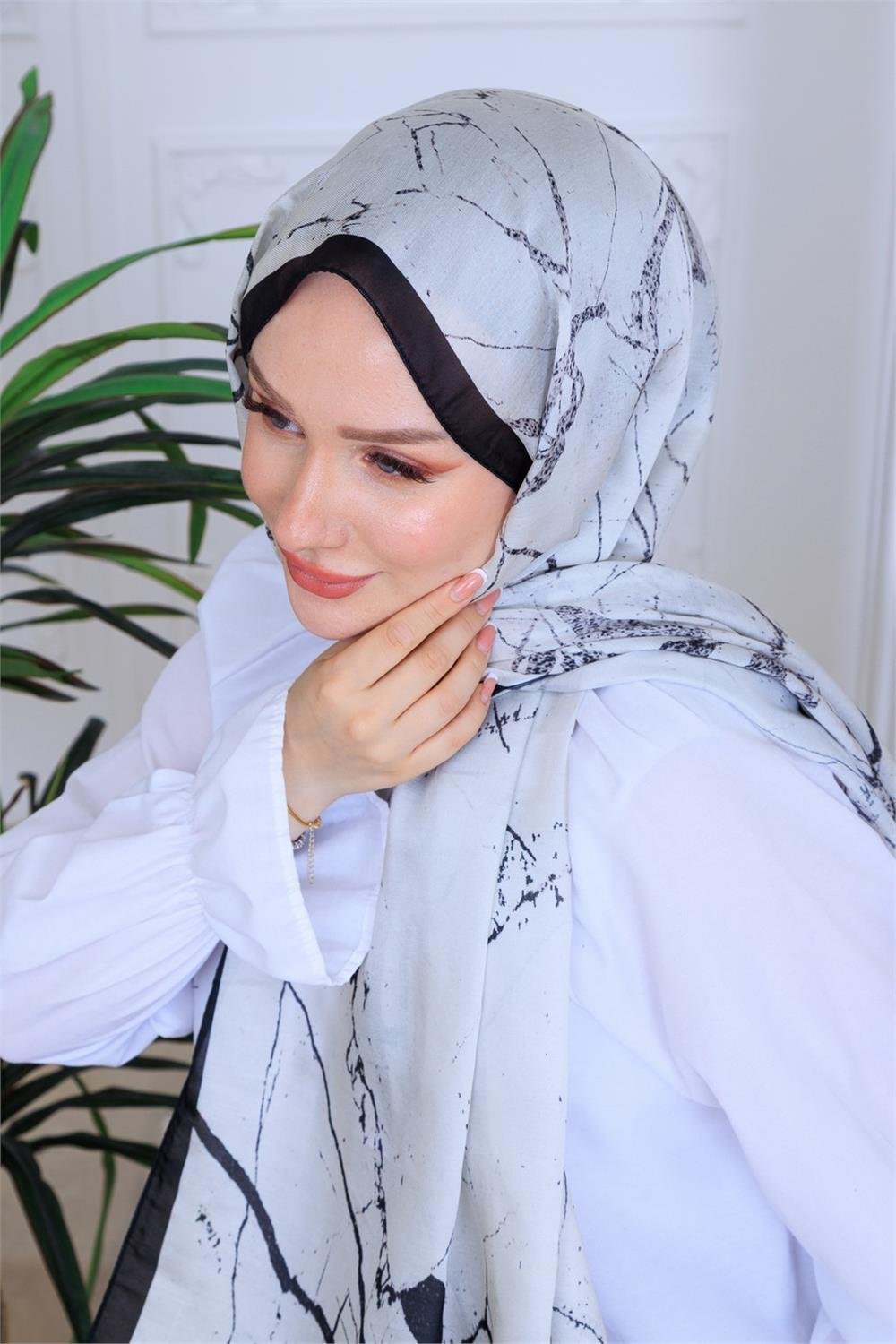 Mistik Mermer Premium Dijital Soft Şal