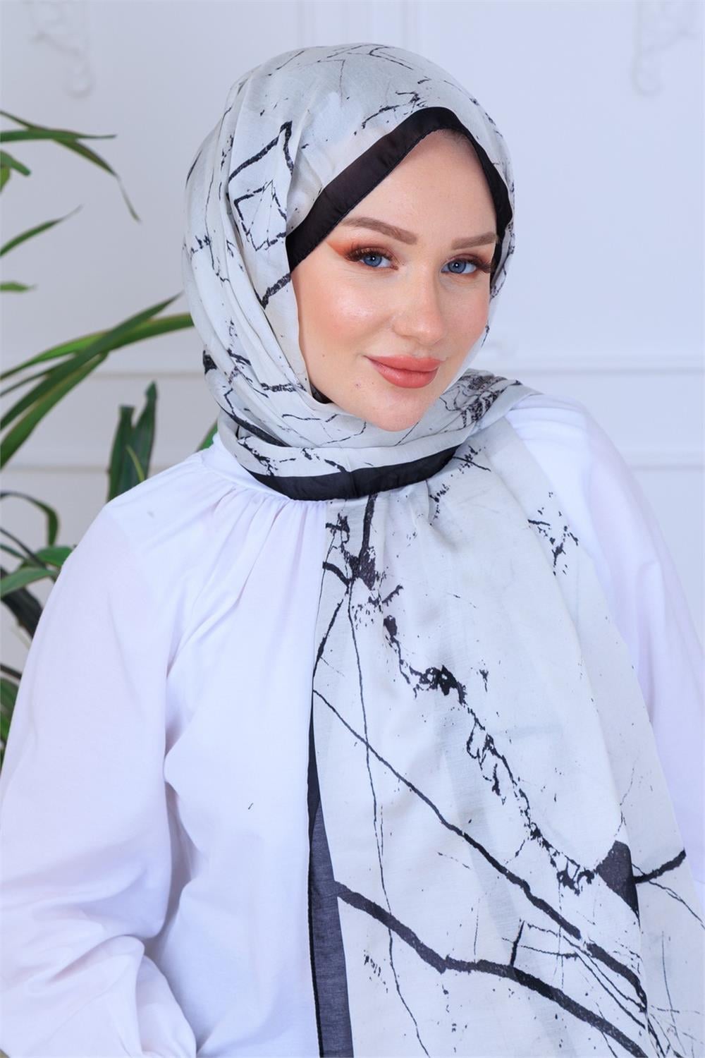 Mistik Mermer Premium Dijital Soft Şal