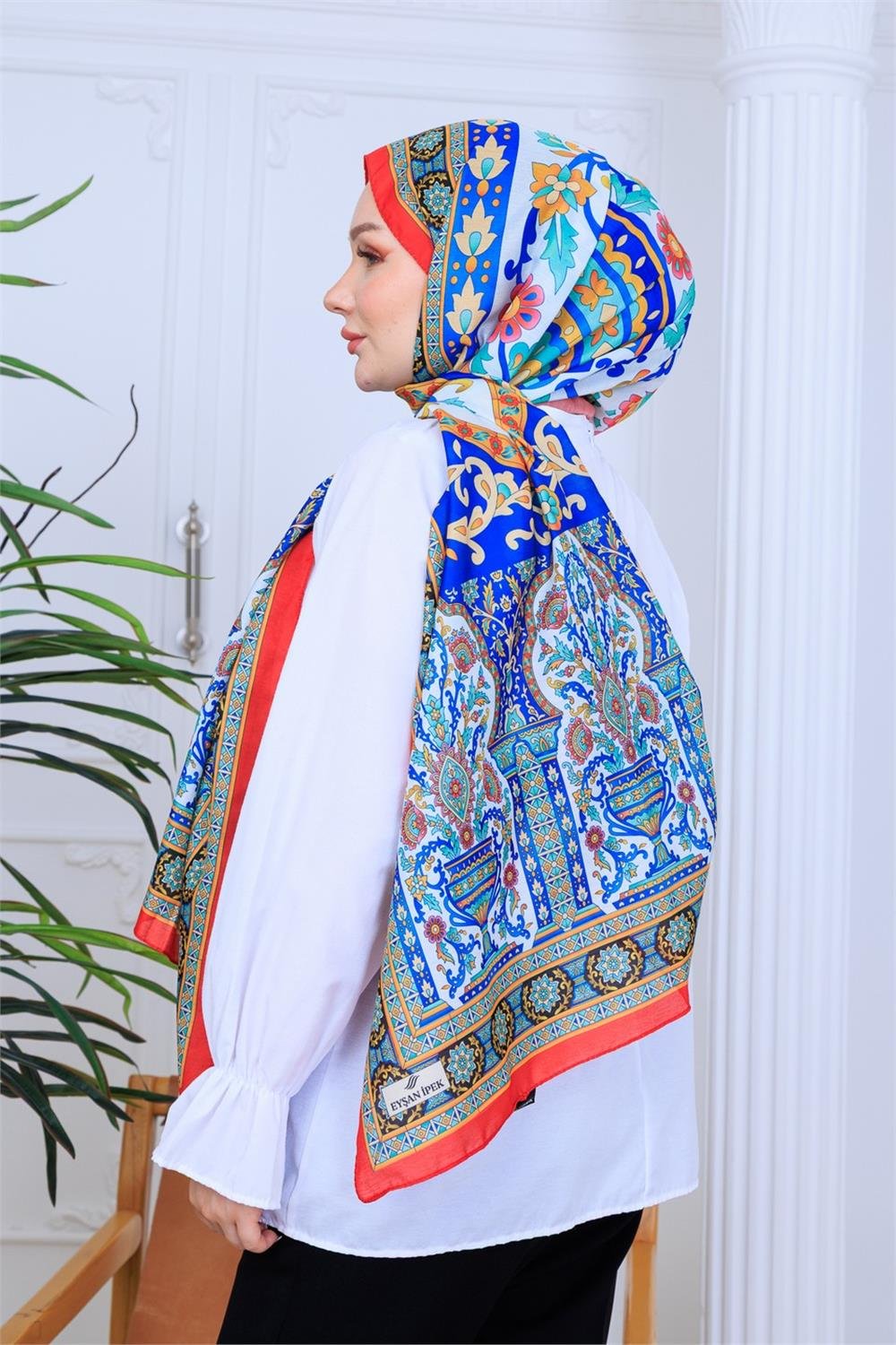 Modern Geometrik Desenli Soft Şal